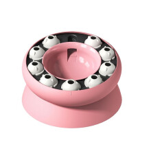 Cat Slow Feeder,Cat Hund Food SkåLar,Cat Puzzle Feeder Rotating Slow Feeder,MatskåLar Slow Eating Cat Feeder-Rosa