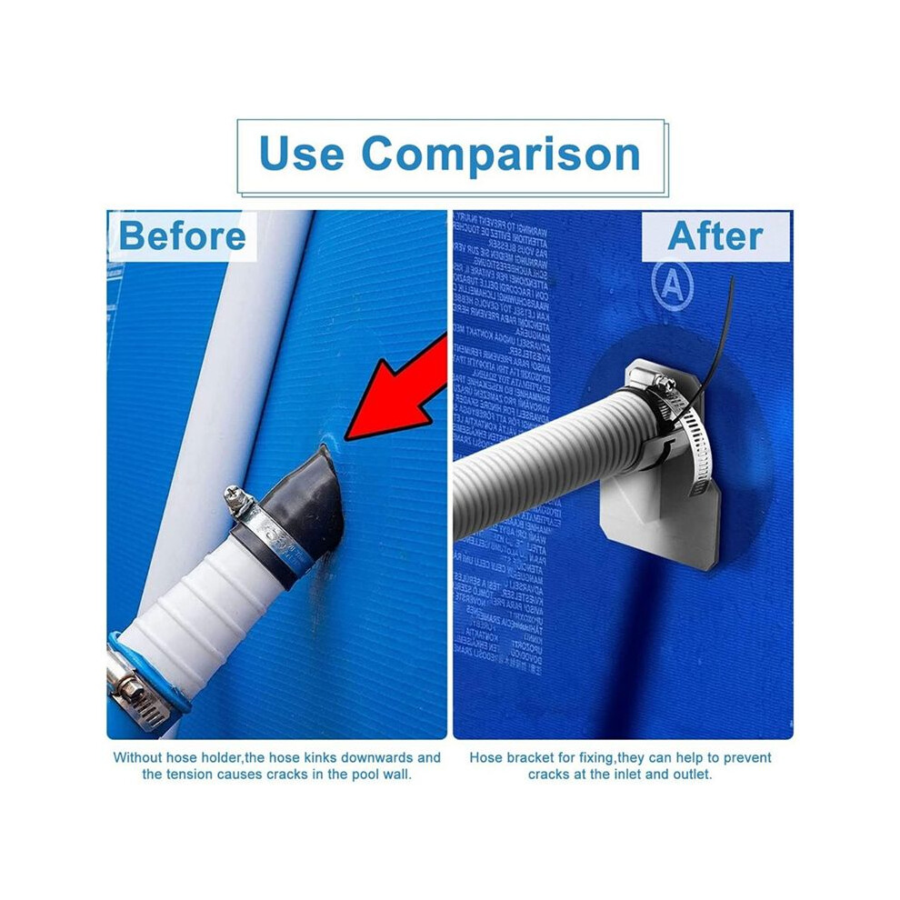 2Set Swimming Pool Pipe Holders, Above Ground Pool Accessories, Pool Accessories, Pool Hoses For Above Ground Pools Gray 4713694637945