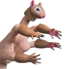 E EichhöRnchen-Fingerpuppen-Set, Tierpuppentheater-Requisiten, Neuartige Spielzeuge, Seltsame Geschenke