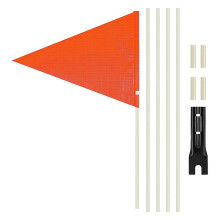 Bike Safety Flag with Pole Reflective Bike Trailer Safety Flag with Bicycle Mounting Bracket Bicycle Safety Flag Red