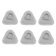 6 Stück D-Ring-Patch für Schlauchboot, Kajak, Schlauchboot, , D-Ring-PVC-Patch, Stand--Paddleboard, Kanu, Rafting, Grau