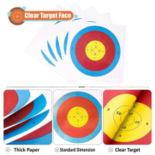 Cibles de Tir à L'Arc en Papier, 50 Cibles D'Arc et de Flèches pour la Chasse dans le Jardin, Accessoires de Pratique de Cible de Tir à L'Arc 5