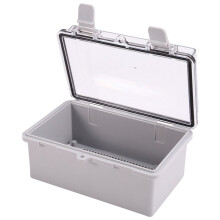 Scatola di Giunzione con Coperchio Grigio Impermeabile In Plastica ABS, Scatola Elettrica Impermeabile per Esterni, Scatola di Giunzione 210x130x110mm