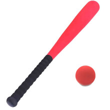 Set di Mazze da Baseball con Palline da 64 Cm, Giochi Divertenti per Bambini, Mazza da Baseball Leggera per Bambini, con Palla da Allenamento, Rossa