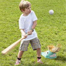 Children'S Footsteps Ejection Training Baseball Set Parent-Child Indoor&Outdoor Sports Automatic Baseball Launcher