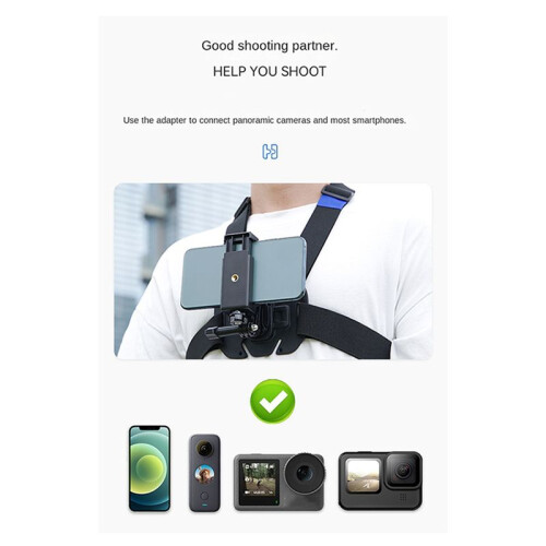 Vest-Style Photography Chest Strap Quick-Release Adjustable Chest Strap Action4 Accessories 2