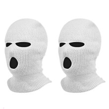 2PCS Car Headrest Cover, Polyester Personalized Funny Hat for Car Cover Outdoor Training Cover White