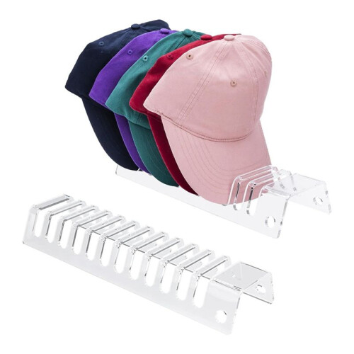 Baseball Cap Display Rack Durable Clear Acrylic Hat Holder for Home Closet Storage Organizer Hat Display Stand 2