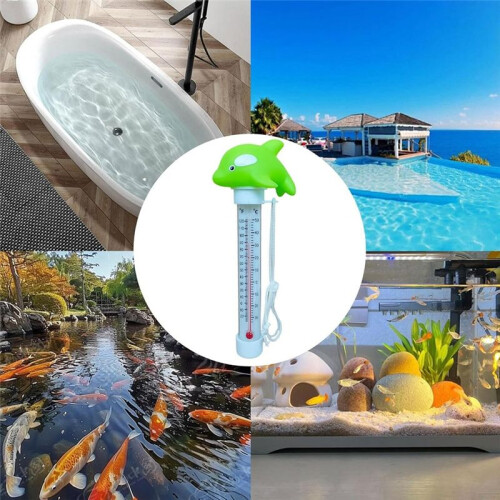 Fish Pool Thermometer Floating Water Temperature Tester for Spa Pond Indoor Pools Orange 2