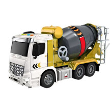 Simulation Engineering Truck Inertial Cement Mixing Discharge Acousto-Optic Concrete Set Toy Car for Kids 2 Years Old B