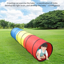 Boy Girl Children Foldable Tunnel Crawling Tent Toddlers Game Outdoor Home Kindergarten 48x180cm Style:Full Cloth