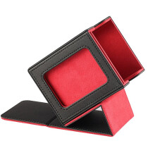 Scatola Porta Carte per Carte Collezionabili, Scatola per Mazzi di Carte con Vetrina Porta Mazzi per Carte Scatola per Mazzi di Carte Rossa