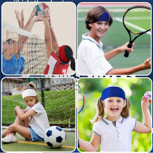 6 Pcs Kids Headbands Athletic Sweatbands Headbands Football Headband Sweat Bands Sweat Absorbing Elastic Hairband