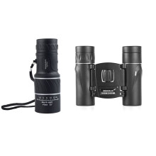 2 Stuks 2000X25 HD Zoom Draagbare Verrekijker en Telescoop met Enkele Buis 16X52 Lange Afstand BAK4 Telescoop Opvouwbaar voor Kamperen