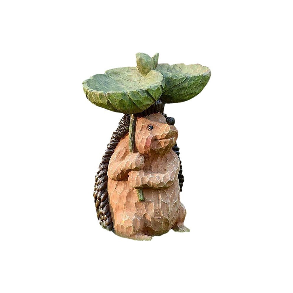 Resin Sculpture Bird Feeders, Carved Resin Bird Bath,Outdoor Home Crafts Resin Yard Lawn Decorations Decor Sculpture C