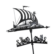 Veleta de Metal, Pirata Vintage, Indicador de Dirección del Viento, para Decoración de Patio de Techo de Jardín Al Aire Libre