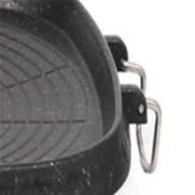 Koreaanse BBQ-Grillpan Koreaanse Stijl Vierkante BBQ-Plaat met Steen Draagbare Gasfornuis Barbecue Grill Thuis Buiten Koken