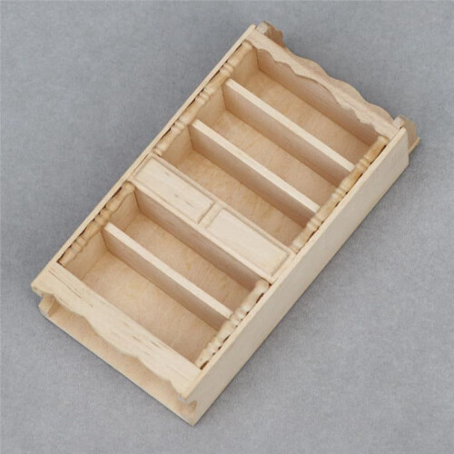 Miniature Classic Wood Bookcase Unfinished Wood Display 2