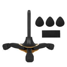 Suporte para Clarinete para Flauta, Dobrável e Removível, Base Amarela em Negrito