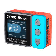 SkyRC B6 Neo Charger 200W PD 80W LiPo Cargador de Equilibrio de Batería SK-100198 Cargador Compacto 6S Descargador
