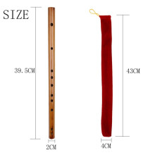 F Key Meibet Piccolo Velvet Bag Tune Flauta de Bambu Flauta de Instrumento Musical Nacional