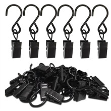 100 Pièces Métal S Crochets Rideaux Clips Suspendus Lumières de Fête Clip Cintres Photo Camping Décoration Extérieure Tentes Clip