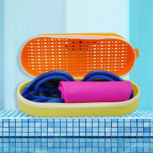 2 Pcs Swim Goggle Case for Swimming Goggles Silicone Protective Cases with Drain Hole Zipper Sunglasses Case