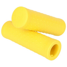 Manillares de Goma Dobles, Manillares Ergonómicos Antideslizantes, Cómodos Accesorios para Cubiertas de Manillar de Scooter Amarillo