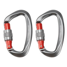 2PCS 25KN Carabiner Clip D Shape Hook Aluminium Alloy Mountaineering Equipment for Hiking, Camping, Backpack Hooks B