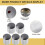 10 St Elgitarrpotentiometer Volym Tonknapp Potentiometerkontrollratt Elgitarr Skruvtyp Knopp 6mm 2
