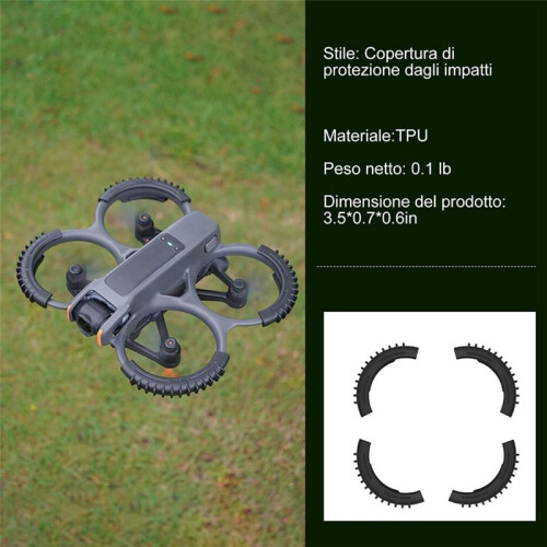 Propeller Guard Protector Accessories for -Avata 2, Drone Bumper Anti-Collision Shockproof Prop Protector Black 2
