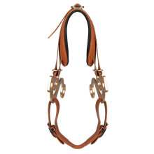 Horse Bit Brown Bridle Leather Padded English Western Adjustable Nose Curb Chain Horse Riding Equestrian Equipment