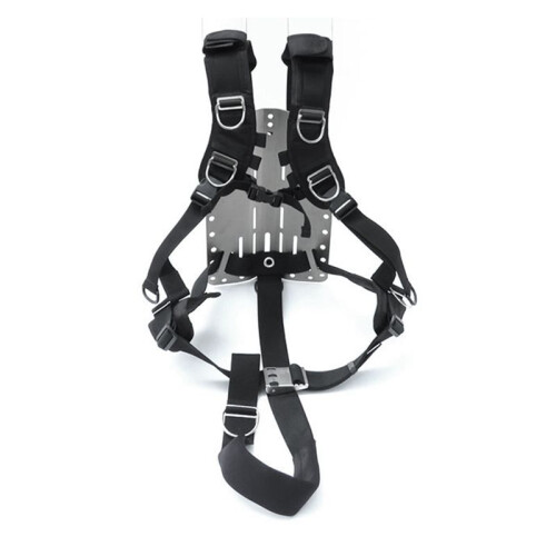 Scuba Diving Harness System Back Plate Diving Bracket for Snorkeling Adjustable Shoulder Straps Quick Release Buckles 2