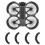 Propeller Guard Protector Accessories for -Avata 2, Drone Bumper Anti-Collision Shockproof Prop Protector Black 2