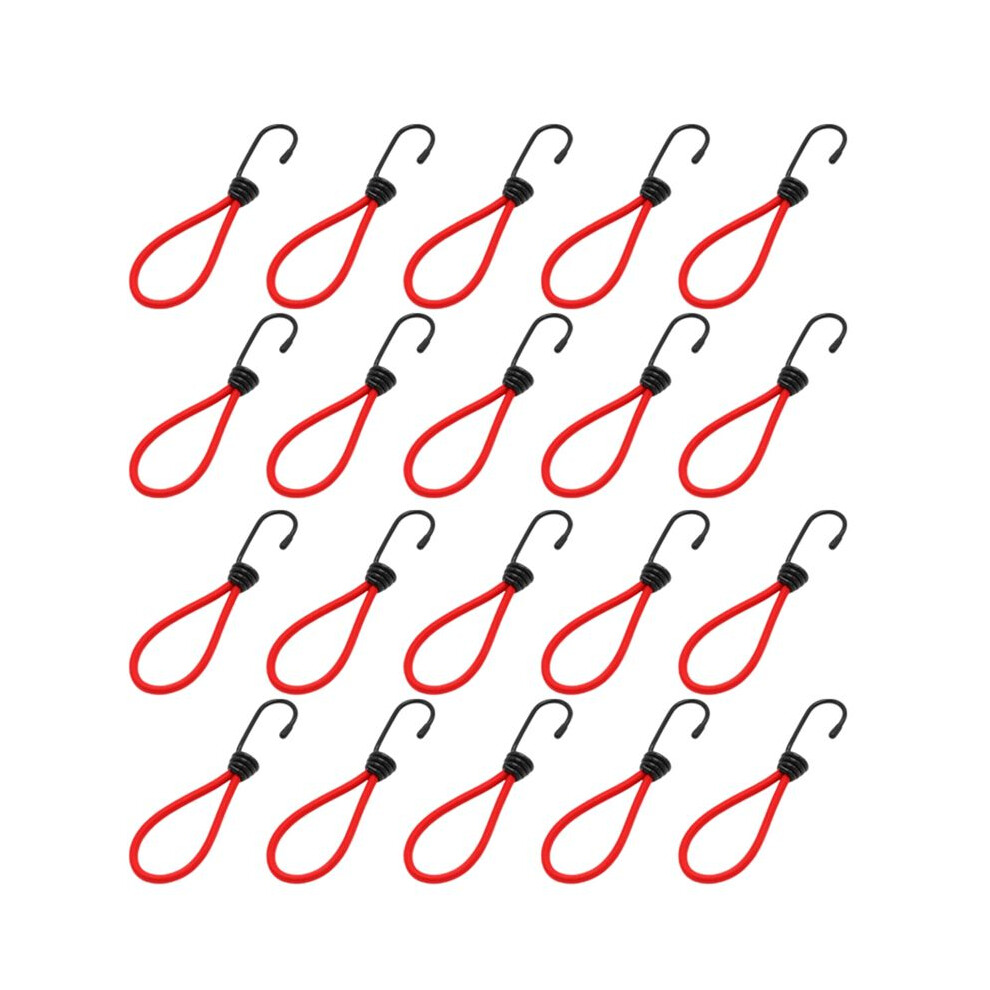 Tauoh Camping Tent Elastic Rope Buckle Fixed Binding Belt Elastic Rope Hook Camping Canopy Accessories Pull Rope Red