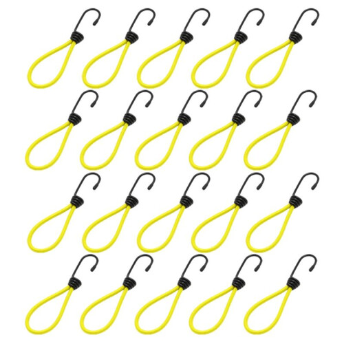 Camping Tent Elastic Rope Buckle Fixed Binding Belt Elastic Rope Hook Camping Canopy Accessories Pull Rope Yellow