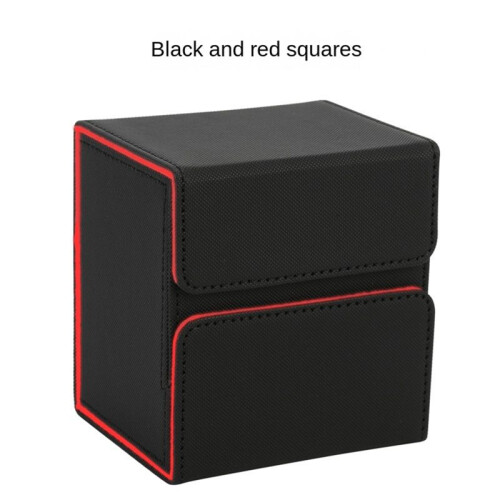Tabletop Game Portable Storage Box, Card Protector, Large Capacity Storage Box Black and Red 1