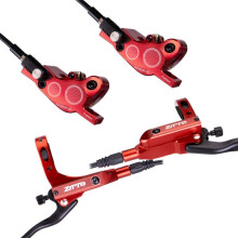 ZTTO High-End Four-Piston Oil Brake Oil Disc Mountain Bike Hydraulic Disc Brake Bilateral Brake Oil Disc Red