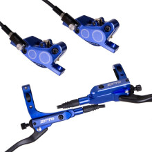 ZTTO High-End Vierzuiger Olie Rem Olie Schijf Mountainbike Hydraulische Schijfrem Bilaterale Rem Olie Schijf Blauw