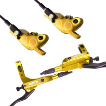 ZTTO High-End Vierzuiger Olie Remschijf Mountainbike Hydraulische Schijfrem Bilaterale Remschijf Geel