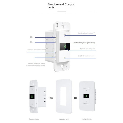 Wifi  , Button , Button Dimming Graffiti,  Life APP Control 2