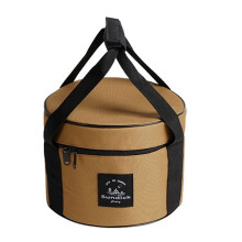 Sundick Tableware Storage Bag Oxford Cloth Pot Storage Bucket Bag Waterproof Camping Bowl Cup Container L