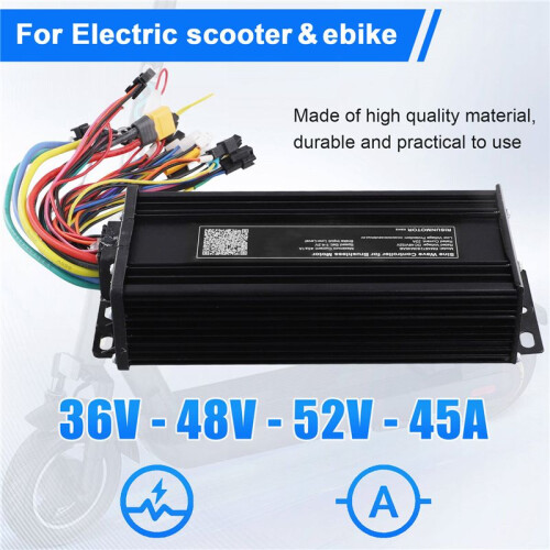 Elcykel Sine Wave Ebike Controller för Elcykel Trehjuling E-Scooter 36V 48V 52V 45A 2