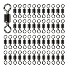 Rotary Fishing Rolling Stainless Steel Drum Triple Rotary Bearing Connector Solid Ring Fishing Accessories 9mm