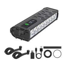 NEWBOLER Luz Delantera para Bicicleta, 4500 Lúmenes, 10 000 MAh, Resistente Al Agua, Carga USB, Accesorios para Ciclismo de Montaña y Carretera, A