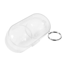 Table Tennis Container 2 Balls -Pong Storage with Keychain -Pong Container for Adults Table Tennis Enthusiast B
