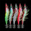 5pcs Glowing Squid Fixtures Artificial Shrimp Squid Bait Fish Bait 3