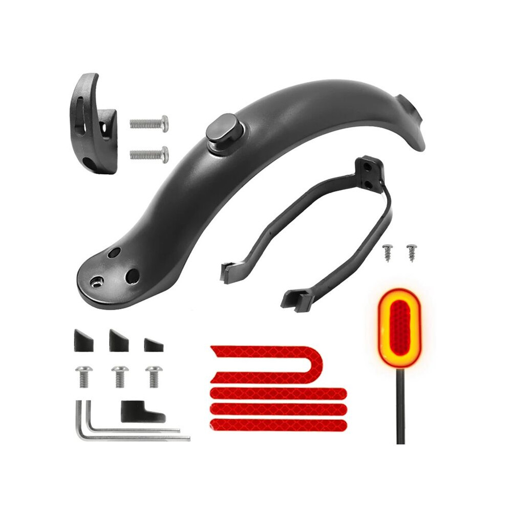 For M365 /M365 Pro Electric Scooters Comprehensive Rear Mudguard Kit Includes Bracket Hook And Taillight C 6032146228097