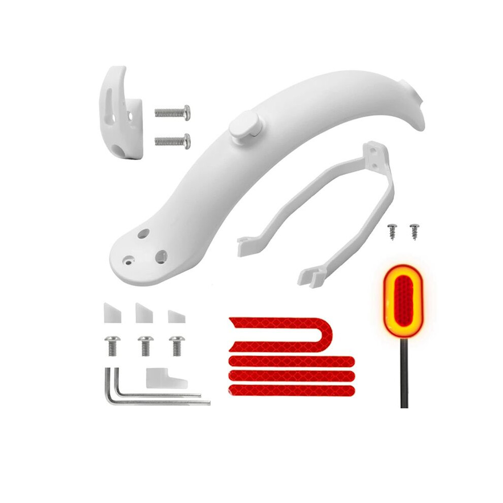 For M365 /M365 Pro Electric Scooters Comprehensive Rear Mudguard Kit Includes Bracket Hook And Taillight B 6033105691167