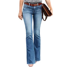 Boot Cut Jeans for Women Mid Waist Tummy Control Trendy Flare Jeans Straight Denim Pants Light L